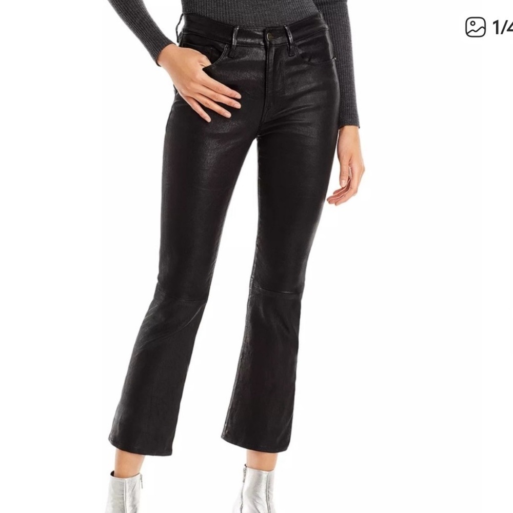 Frame Le Crop Mini Boot Leather Pants